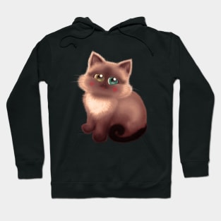 Brown Sitting Cat Hoodie